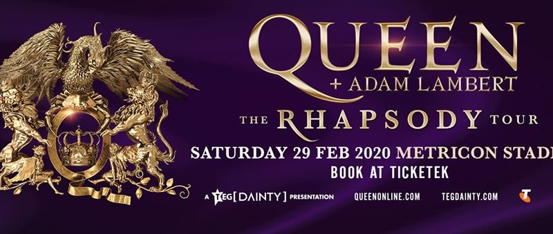 Queen Adam Lambert Rhapsody Tour 2020 Photo From Metricon Stadium